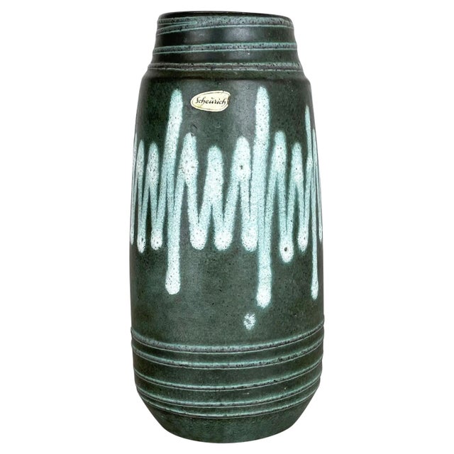 Zig Zag Pottery Fat Lava Vase from Scheurich, Germany, 1970s For Sale - Image 14 of 14