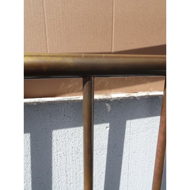 Antique Brass Bed Frame Headboard Footboard & Rails ~ French Country For Sale - Image 11 of 17