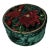 Vintage Handmade Bedazzled Green Velvet Box With Lid For Sale