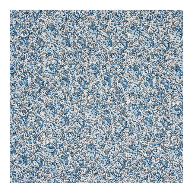 Sample - Schumacher x Mark D. Sikes Daisy Indoor/Outdoor Fabric in Indigo For Sale