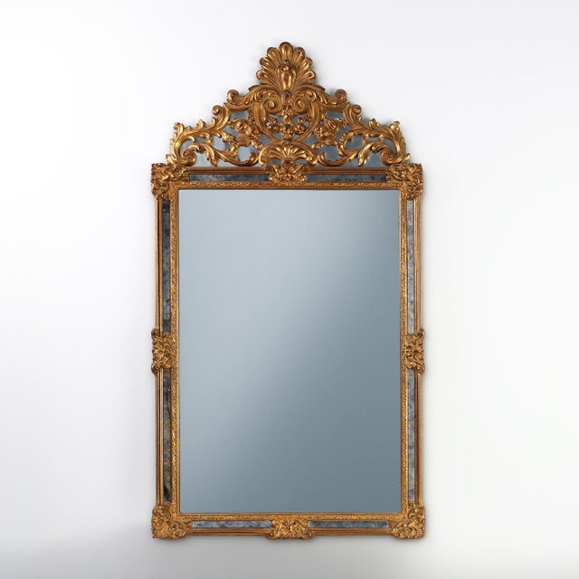 20th Century Baroque Revival Mirror in Gilded Resin from Deknudt, Belgium, 1950s For Sale - Image 13 of 13