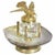 Metal 19th Century Inkwell-Harkness Library Gold Hummingbird on Crystal Inkwell SeaShell Mount and Gold Pl For Sale - Image 7 of 7