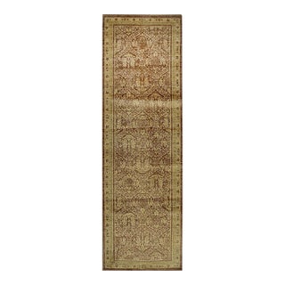 3x10 Sloane Lydia Beige Transitional Floral Hand Knotted Afghan Wool Carpet Rug For Sale