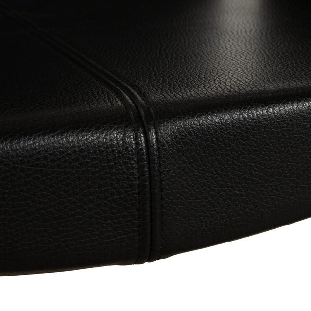 Modern Black Leather and Metal Cantilever Chairs from KFF, Set of 6 For Sale - Image 3 of 14