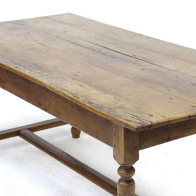 Antique Rustic Farmhouse French Dining Table in Oak, 1890s For Sale - Image 6 of 11