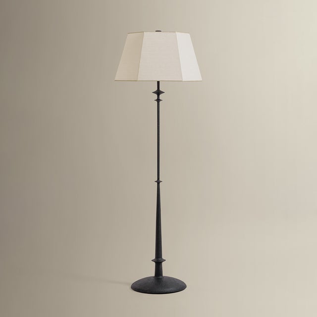 Hudson Valley Lighting Hudson Valley Lighting Celmins 22 in. 1 Light Floor Lamp in Black Iron Finish For Sale - Image 4 of 11