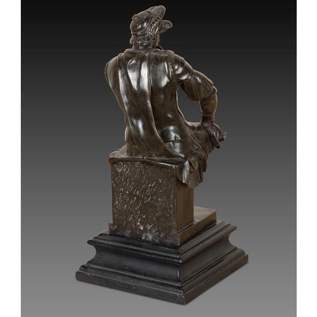 Late 19th Century Antique French Bronze Figure of the Seated Lorenzo De Medici, 1880 For Sale - Image 5 of 10