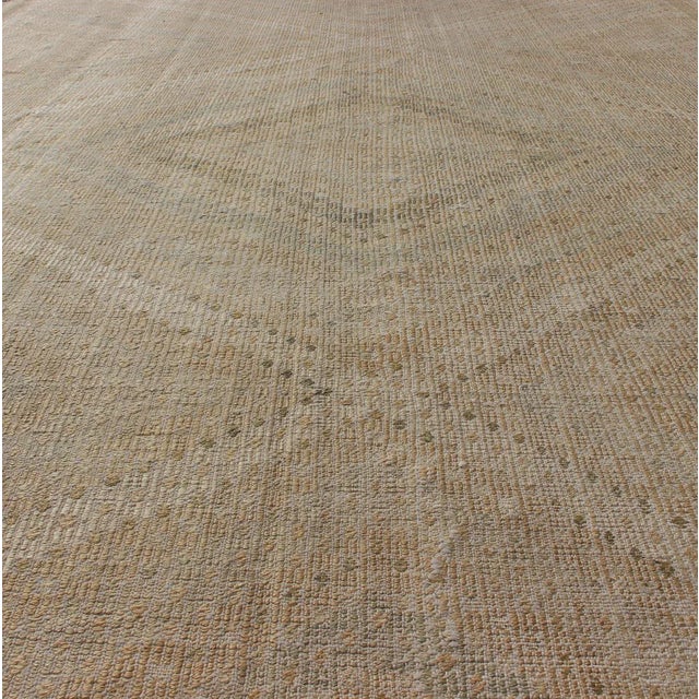 Textile Vintage Turkish Embroidered Rug in Shades of Brown With Geometric Diamond Design For Sale - Image 7 of 12