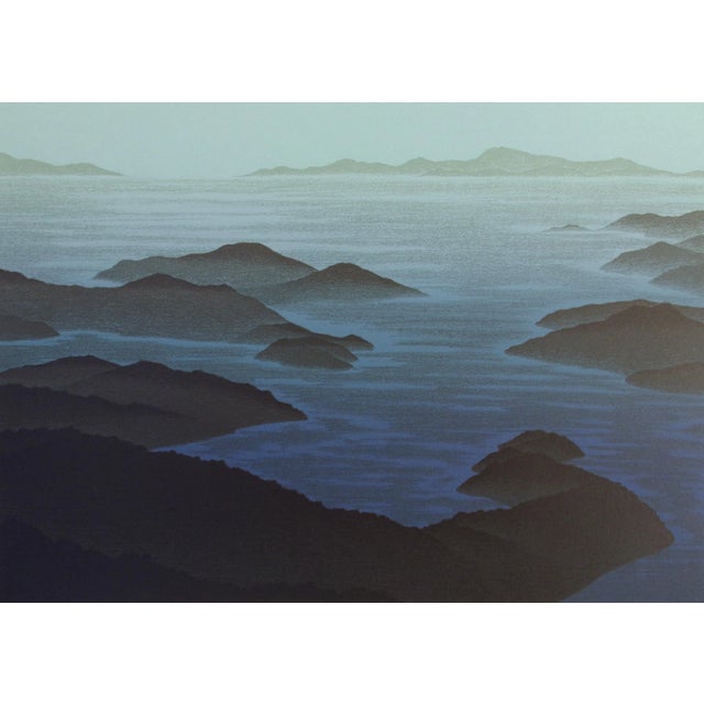 Scott Nellis "Costa Verde Blue" Hand Signed & Numbered Fine Art Serigraph For Sale - Image 4 of 6