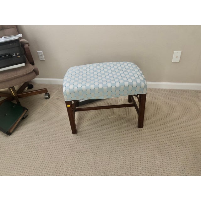 Beautiful pair of Southwood Hickory Chippendale Style Mahogany FootStools/ Ottomans American made, sturdy and strong Light...