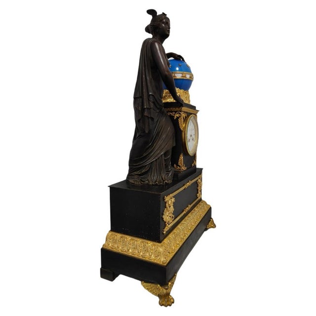 Empire Mantel Clock attributed to H. Robert-Horloger De La Reine, Paris, 1820 For Sale - Image 6 of 14