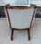 Early 20th Century Early 20th Century Inlaid Barrel Back Chair With Scalloped Blue Upholstery For Sale - Image 5 of 14