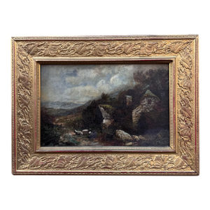 19th Century Oil Painting From England, "Welsh Farm"