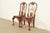1960s Kittinger Georgian Carved Mahogany Side Chairs or Dining Chairs, Pair For Sale - Image 5 of 16