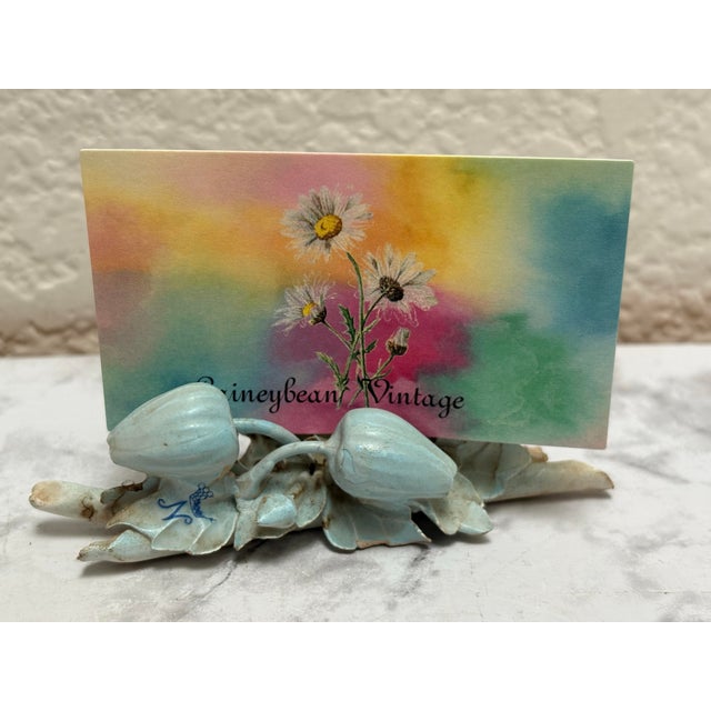 Ceramic Vintage Italian 1950s Porcelain Flower Place Card Holders, Set of Twelve For Sale - Image 7 of 10