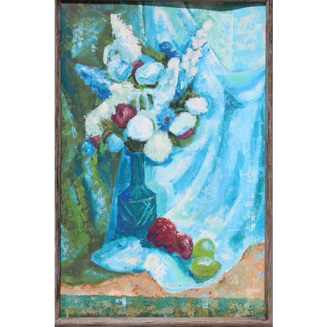 Here we have a vintage still life oil on illustration board painting. The piece was painted by Southern California artist:...