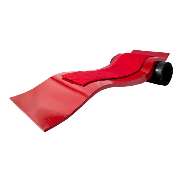 Ferrari Red Lacquer Art Lounger, Custom Made, Italy For Sale