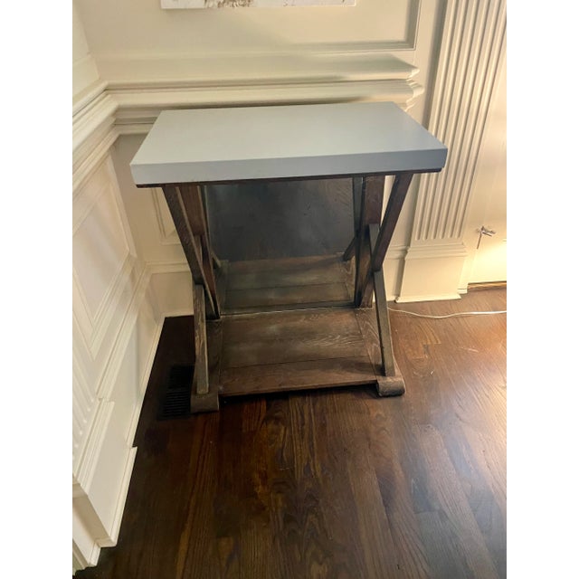 Transitional Holland & Co. "Saltire" Consoles- Custom Size For Sale - Image 3 of 10