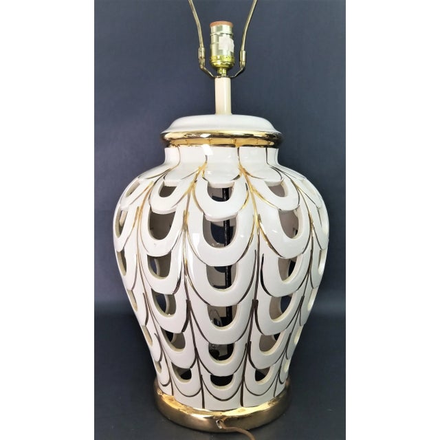 Sunset Lamps Vintage Ceramic Table Lamp 2 Light by Sunset Cosco For Sale - Image 4 of 12