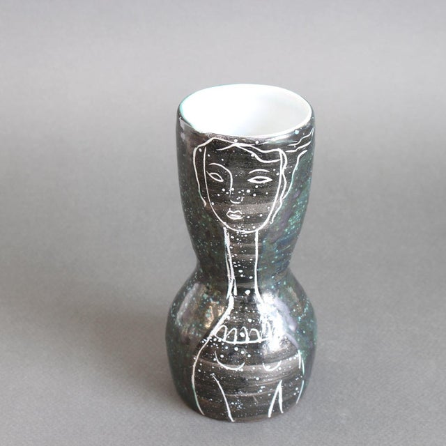 Mid-Century French Ceramic Vase by Atelier Du Grand Chêne, 1950s For Sale - Image 12 of 14