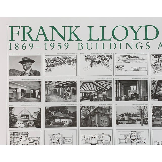 Frank Lloyd Wright 1869 -1959 Buildings and Projects Poster, 2000 For Sale - Image 6 of 10