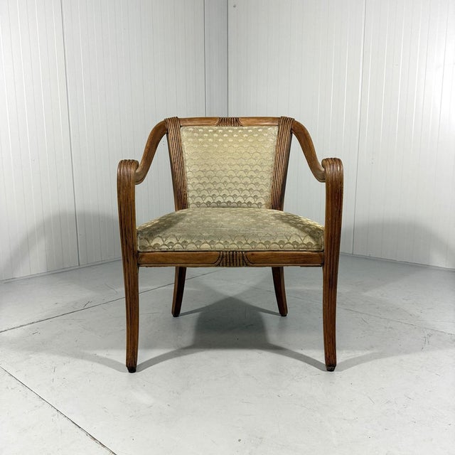 Antique Armchair in Velour, 1900s For Sale - Image 9 of 18