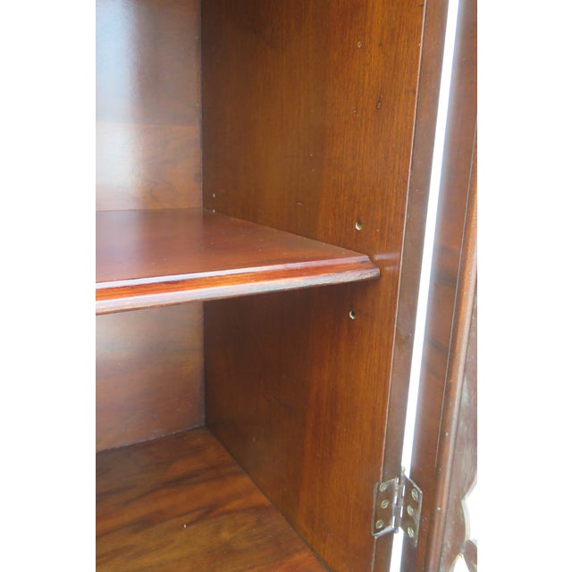 Early 1900s Homer Bros Tall Carved Inlay China Display Cabinet Cupboard 6136 For Sale - Image 18 of 18