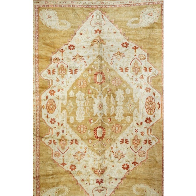 Antique Oushak Rug 9'11'' x 13'5'' For Sale In New York - Image 6 of 12