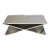 X-Base Cocktail Table Polished Steel For Sale