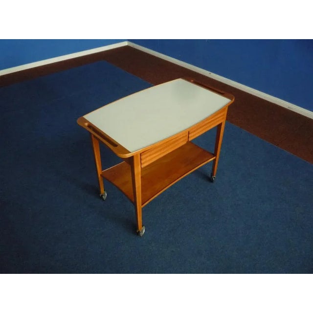 Bar Cart in Cherry from Schildknecht, 1950s For Sale - Image 10 of 10