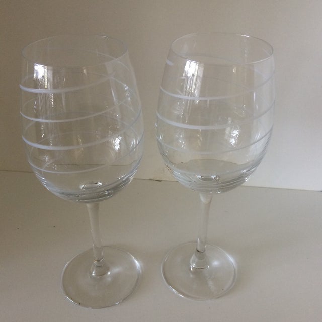 Mikasa Etched Crystal Wine Glasses Set of 6 Chairish