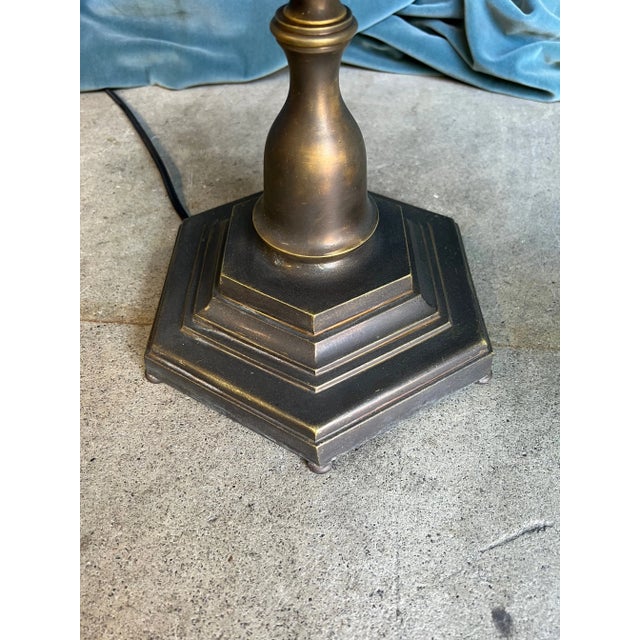 French 1940s Brass and Bronze Floor Lamp For Sale - Image 14 of 16