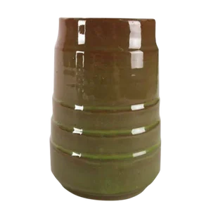 Mid-Century Modern Hand-Thrown and Banded Art Pottery Vessel by Randy Webb
