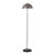 1960s Luna Bella Slimline Floor Lamp - Mid-Century Modern, Satin Nickel Steel, Black Marble Base, Matte White Shade For Sale
