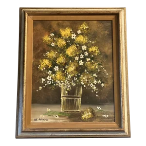 1960’s Original California Lee Reynolds’s Abstract Still Life Painting Original Frame