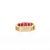 Baguette Cut Natural Ruby Engagement Band Ring in 18k Solid Yellow Gold Size 5.5 For Sale - Image 4 of 5