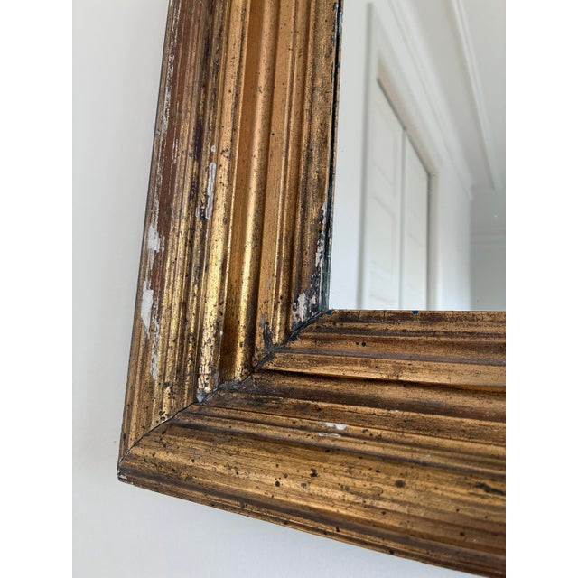 French Antique French Giltwood Wall Mirror in Gold For Sale - Image 3 of 10