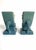 A beautiful matching pair of vintage Roseville Pottery Clematis cornucopia vases, shape 193-6”, dating to the 1940s. These...