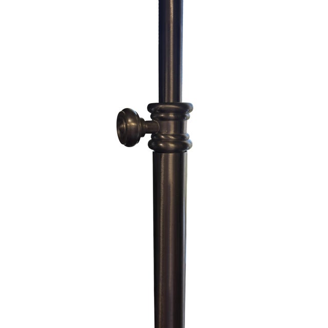 Metal Contemporary Brushed Nickel Pharmacy-Style Adjustable Desk Lamp For Sale - Image 7 of 7