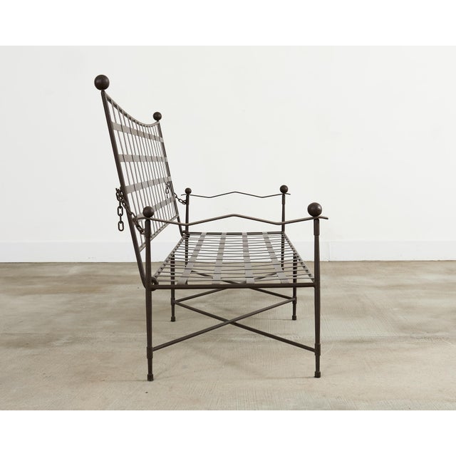 Pair of Papperzini Amalfi Style Adjustable Chain Back Garden Sofas For Sale In Sacramento - Image 6 of 12