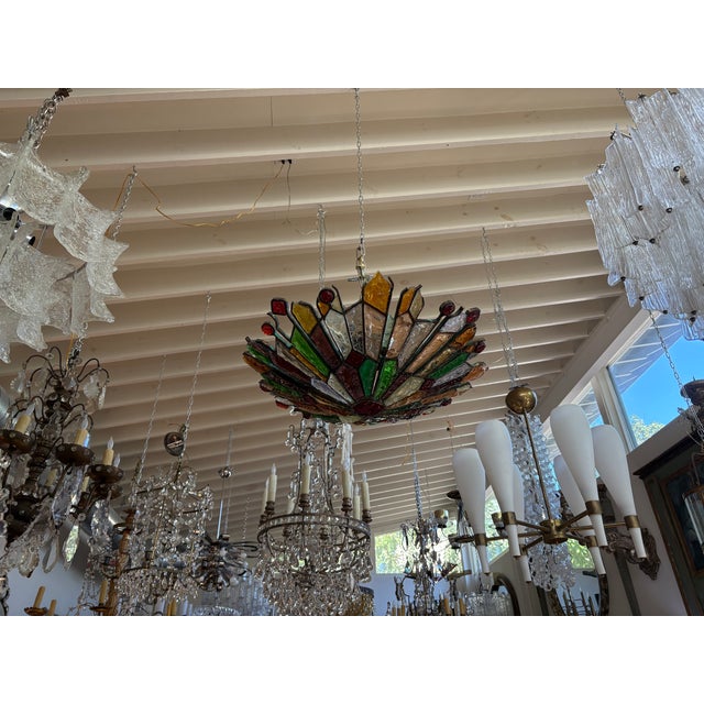 1960s Italian Brutalist Chandelier by Longobard for Poliarte For Sale - Image 10 of 12