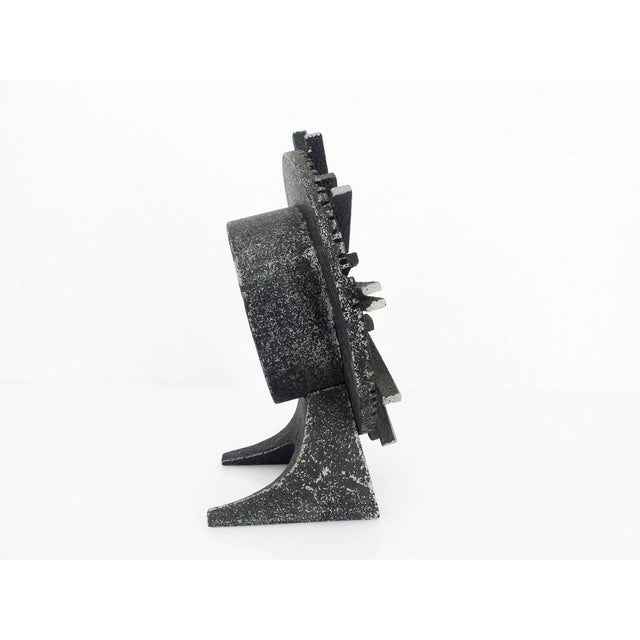 Brutalist Table Clock by Casper Kunstguss, 1960s For Sale - Image 6 of 10