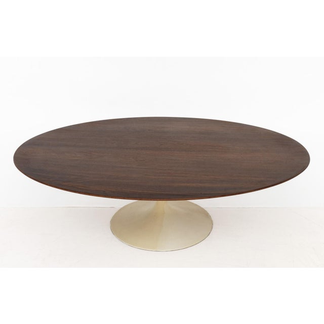 Mid 20th Century Eero Saarinen for Knoll Walnut Tulip Coffee Table For Sale - Image 5 of 6