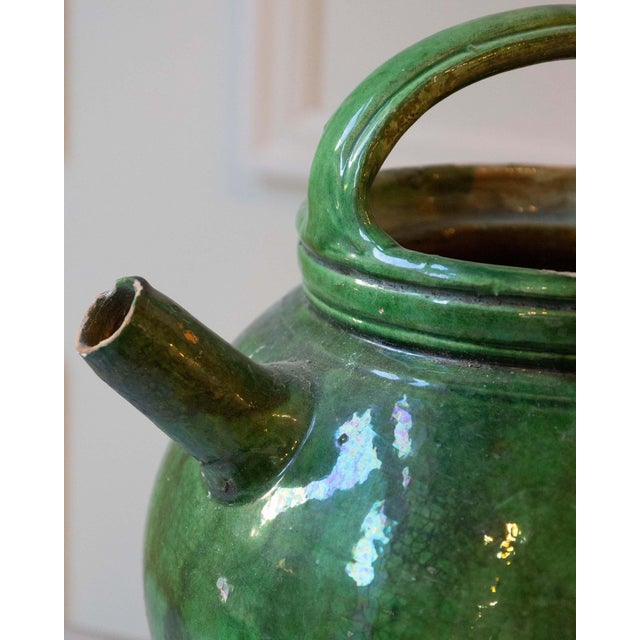 Green-Glazed Terracotta Jug, Late 19th–Early 20th Century For Sale - Image 10 of 10