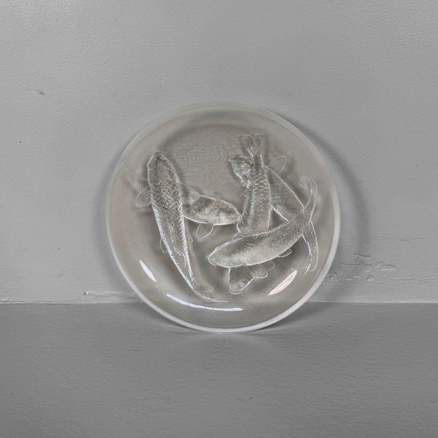 Glass Koi Bowl attributed to Ace Glass Tokyo, Japan, 1970 For Sale - Image 8 of 11