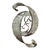 Vintage Silver Tone Swirl Brooch For Sale