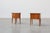 Brown Mid-Century Bedside Tables with Brass Handles, France, 1950s, Set of 2 For Sale - Image 8 of 13