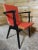 - Early 1950s ebonized Stako dining chairs - Set of chairs (4) stackable - Upholstered in the original vinyl which is in...