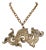 Vintage 1972 Signed Napier Goldtone Dragon Pendant Necklace For Sale