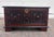 Wood Antique Indian Rajasthani Geometric Carved Solid Hardwood Bridal Dowry Chest For Sale - Image 7 of 12
